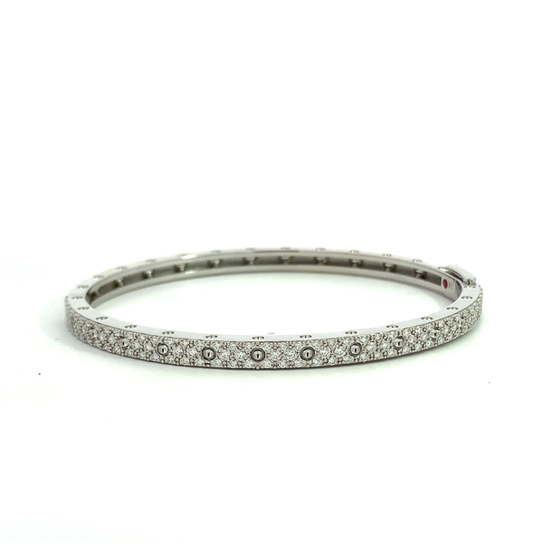 Roberto Coin. 18 Karat White Gold Diamond Symphony Bangle Image 2 Saxons Fine Jewelers Bend, OR