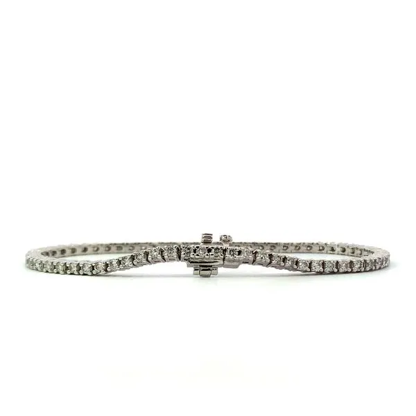 14 Karat White Gold Diamond Line Bracelet Saxons Fine Jewelers Bend, OR