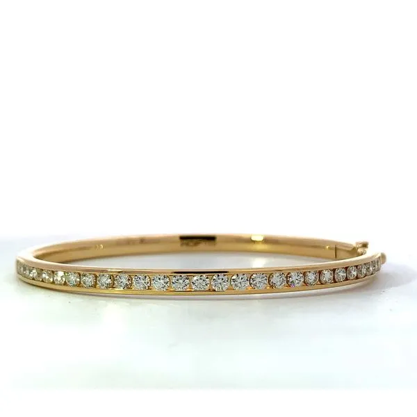 Hearts on Fire. 18 Karat Yellow Gold Classic Channel Set Bangle Saxons Fine Jewelers Bend, OR
