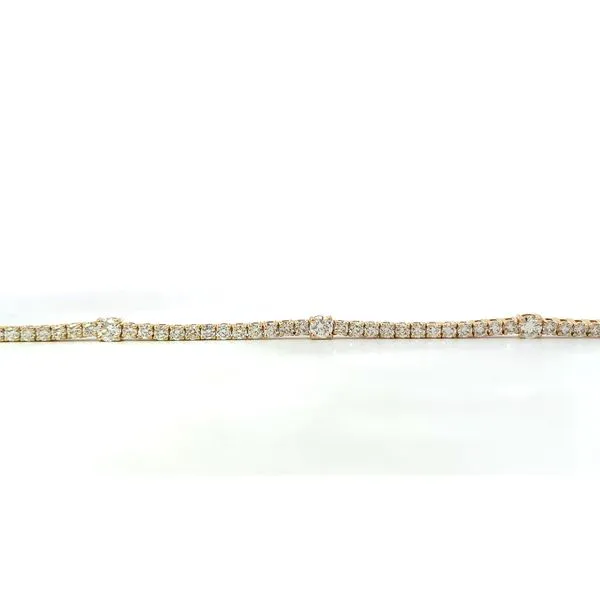 14 Karat Yellow Gold Diamond Alternating Line Bracelet Image 2 Saxons Fine Jewelers Bend, OR