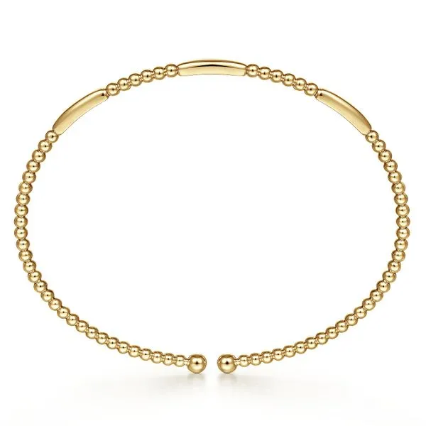 Gabriel & Co. 14 Karat Yellow Gold Bujukan Open Bangle Image 3 Saxons Fine Jewelers Bend, OR