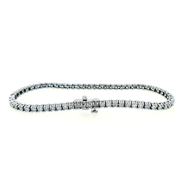 14 Karat White Gold Diamond Tennis Bracelet Saxons Fine Jewelers Bend, OR