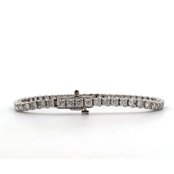 14 Karat White Gold Diamond Prong Set Tennis Bracelet Saxons Fine Jewelers Bend, OR