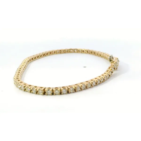 14K Yellow Gold Diamond Tennis Bracelet Image 2 Saxons Fine Jewelers Bend, OR