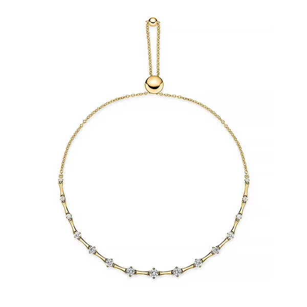 18 Karat Yellow Gold Diamond Cadence Bolo Bracelet Saxons Fine Jewelers Bend, OR