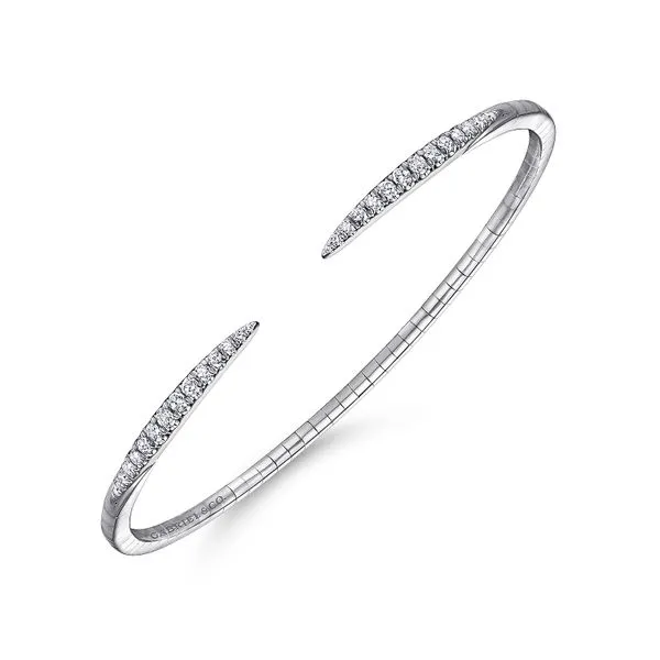 Gabriel & Co.14K WG Diamond Spike Split Bangle