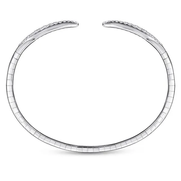 Gabriel & Co.14K WG Diamond Spike Split Bangle