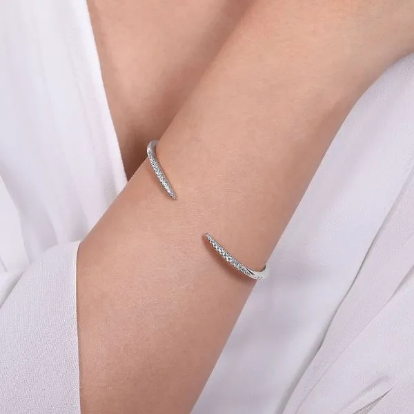 Gabriel & Co.14K WG Diamond Spike Split Bangle