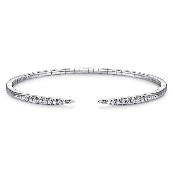 Gabriel & Co.14K WG Diamond Spike Split Bangle