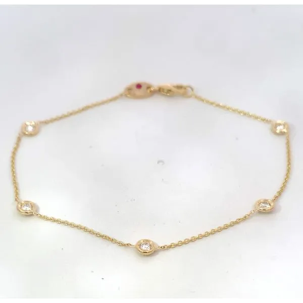 Roberto Coin. Diamond by the Inch 5 Station Bracelet Saxons Fine Jewelers Bend, OR