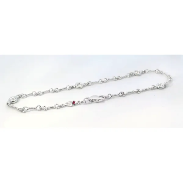 Roberto Coin. 18 Karat White Gold Diamond Dog Bone 4 Station Bracelet Image 2 Saxons Fine Jewelers Bend, OR