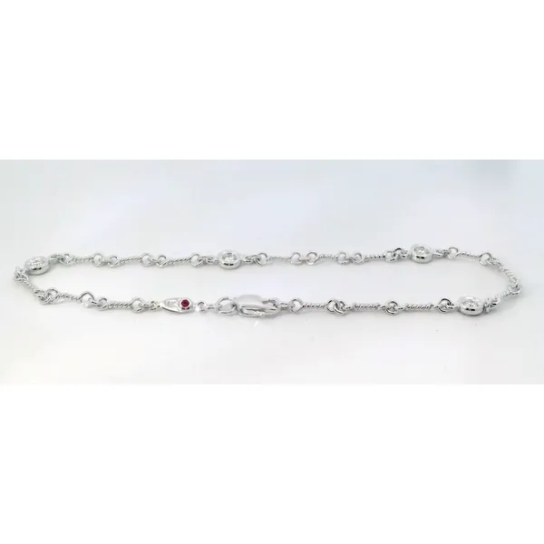 Roberto Coin. 18 Karat White Gold Diamond Dog Bone 4 Station Bracelet Saxons Fine Jewelers Bend, OR