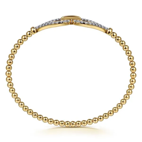 Gabriel & Co.14K YG Diamond Bujukan Bangle Bracelet Image 3 Saxons Fine Jewelers Bend, OR