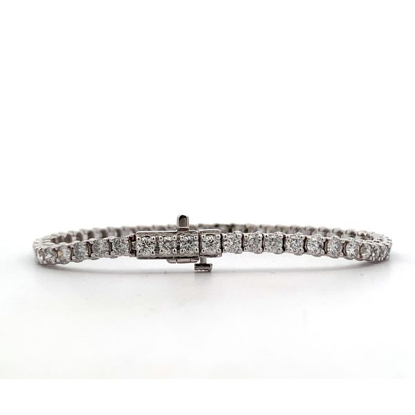 14 Karat White Gold Diamond Prong Set Tennis Bracelet Saxons Fine Jewelers Bend, OR