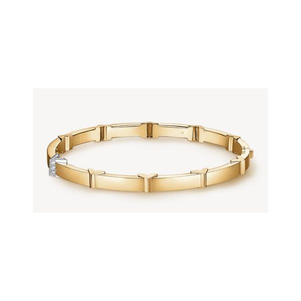Hearts On Fire 18K WG/YG Diamond Copley Architectural Bangle Saxons Fine Jewelers Bend, OR