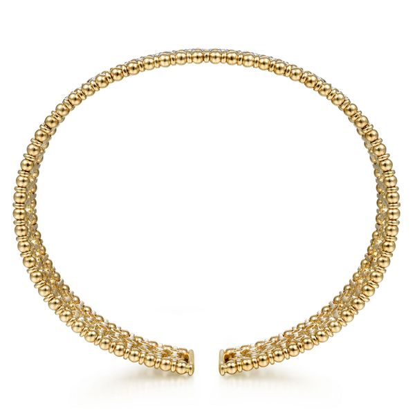 Gabriel & Co.14K YG Wide Diamond Cage Cuff Bracelet Image 3 Saxons Fine Jewelers Bend, OR