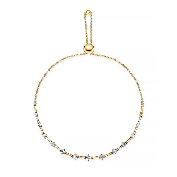 18 Karat Yellow Gold Diamond Cadence Bolo Bracelet Saxons Fine Jewelers Bend, OR