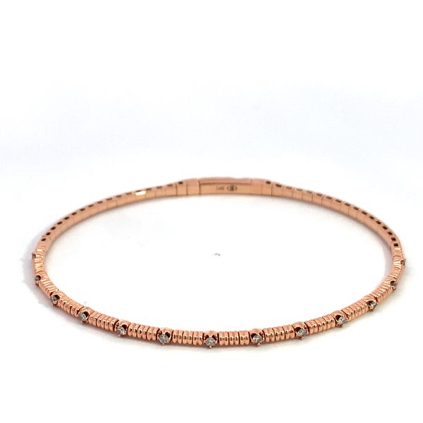 Rose Gold Diamond Flexible Bangle Saxons Fine Jewelers Bend, OR