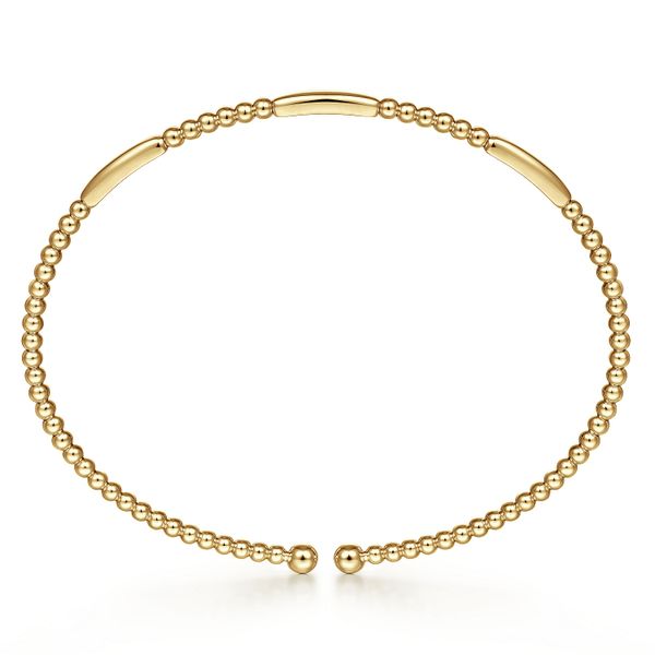 Gabriel & Co. 14 Karat Yellow Gold Bujukan Open Bangle Image 3 Saxons Fine Jewelers Bend, OR