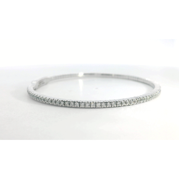 14 Karat White Gold Diamond Bangle Image 2 Saxons Fine Jewelers Bend, OR