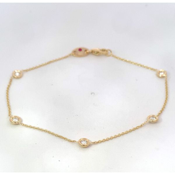 Roberto Coin. Diamond by the Inch 5 Station Bracelet Saxons Fine Jewelers Bend, OR