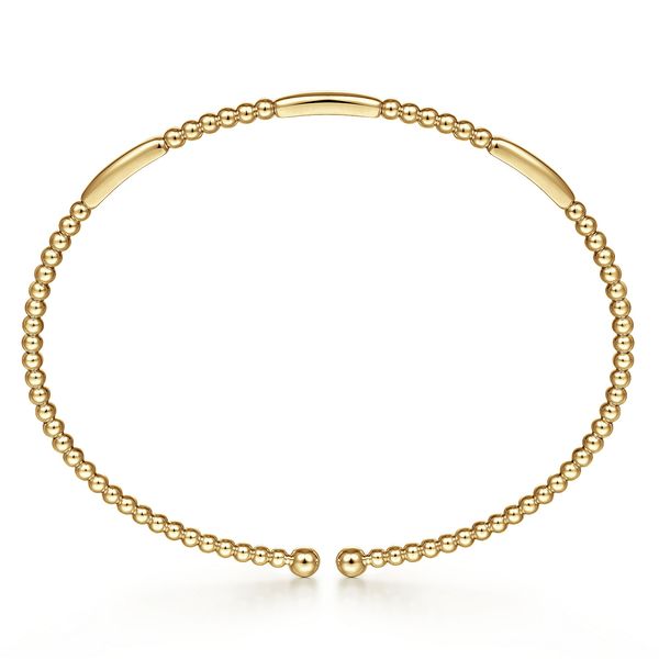 Gabriel & Co. 14 Karat Yellow Gold Bujukan Open Bangle Image 3 Saxons Fine Jewelers Bend, OR