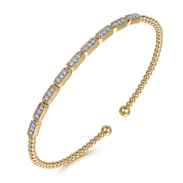 Gabriel & Co.14K Yellow Gold Diamond Bangle. Image 2 Saxons Fine Jewelers Bend, OR