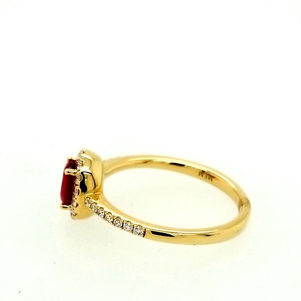 Ruby and Diamond Yellow Gold Ring Image 2 Saxons Fine Jewelers Bend, OR