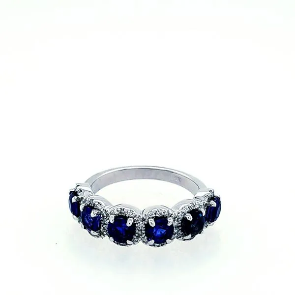 Sapphire and Diamond Halo Band similar item image