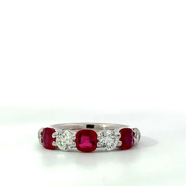 Platinum Diamond Ruby Band Saxons Fine Jewelers Bend, OR