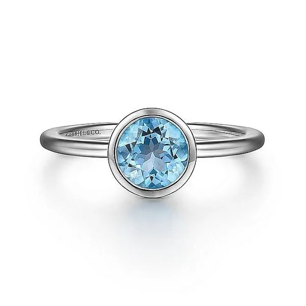 Gabriel & Co. Sterling Silver Blue Topaz Ring