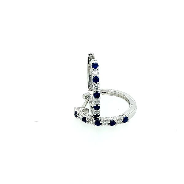 Sapphire Diamond Hoops Saxons Fine Jewelers Bend, OR