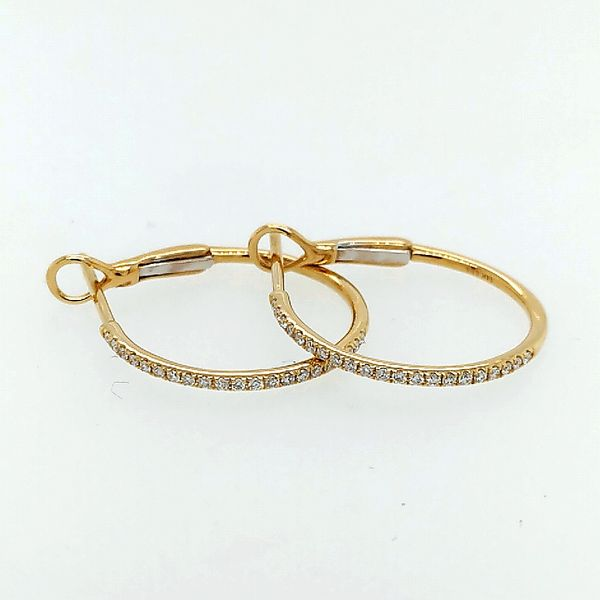 Saxons 14 Karat Yellow Gold Diamond Hoops 0.16ctw Saxons Fine Jewelers Bend, OR