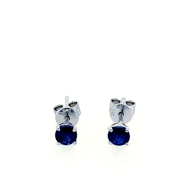 14K WG Sapphire Round 4 Prong Studs Saxons Fine Jewelers Bend, OR