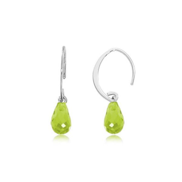 Peridot Drop Earrings Briolette Mini Simple Sweep Saxons Fine Jewelers Bend, OR