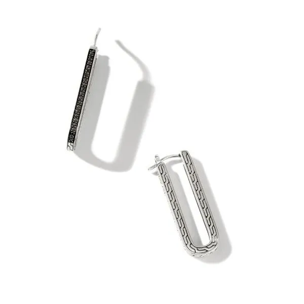 John Hardy. Silver Classic Chain Black Sapphire Earrings Saxons Fine Jewelers Bend, OR