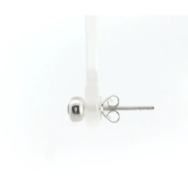 Gabriel & Co.14K WG White Sapphire Bezel Set Studs Image 2 Saxons Fine Jewelers Bend, OR