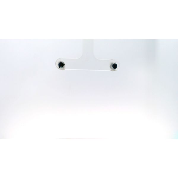 14K White Gold Blue Round Sapphire 3 Prong Earrings Image 2 Saxons Fine Jewelers Bend, OR