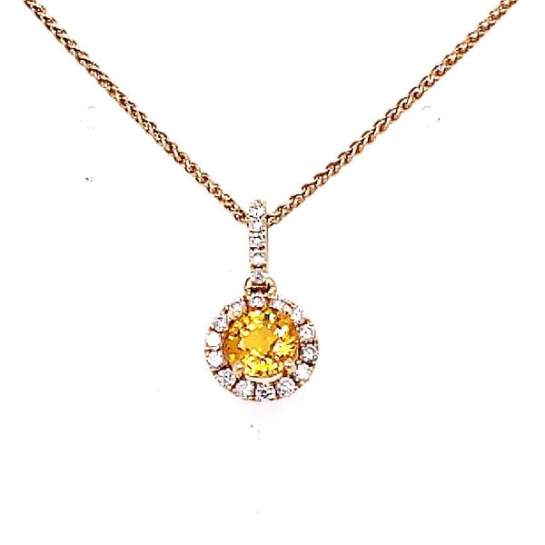Saxons Yellow Sapphire Diamond Pendant Saxons Fine Jewelers Bend, OR