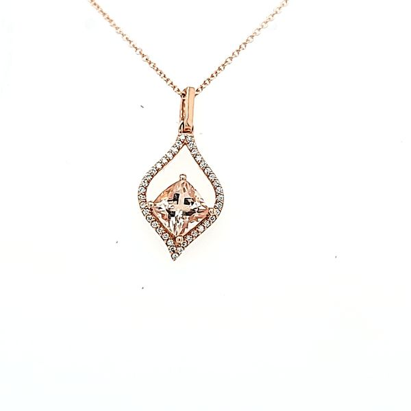 Morganite and Diamond Pendant Saxons Fine Jewelers Bend, OR