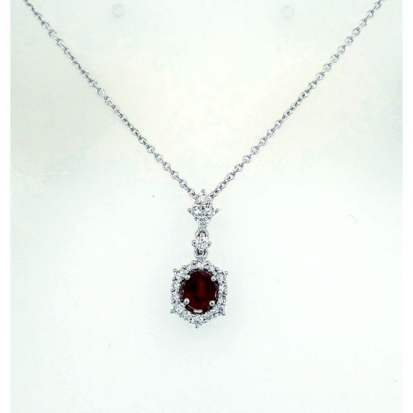 Ruby Halo Pendant Saxons Fine Jewelers Bend, OR