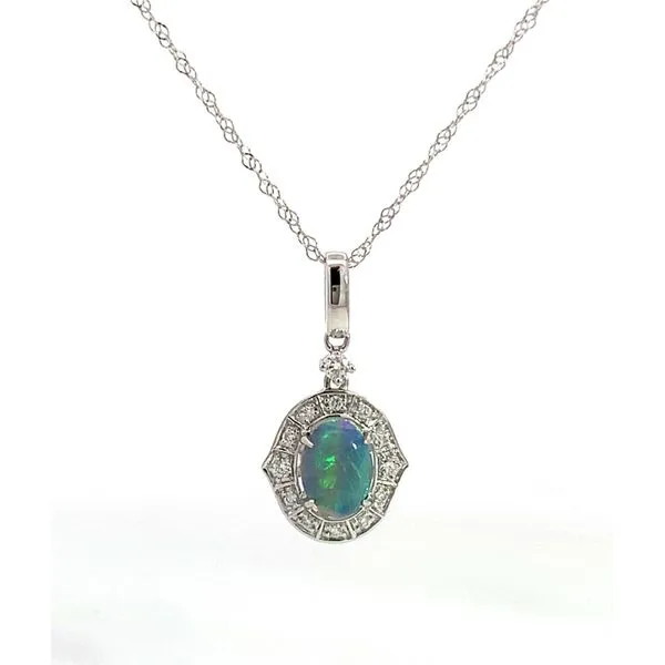 Pendant 00123001890 14KW Colored Stone Pendants Saxons Fine