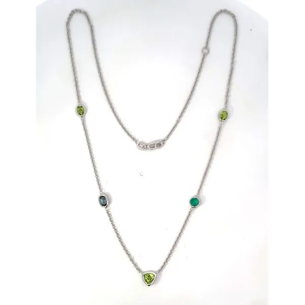 14 Karat White Gold Peridot Emerald Alexandrite Pendant Saxons Fine Jewelers Bend, OR