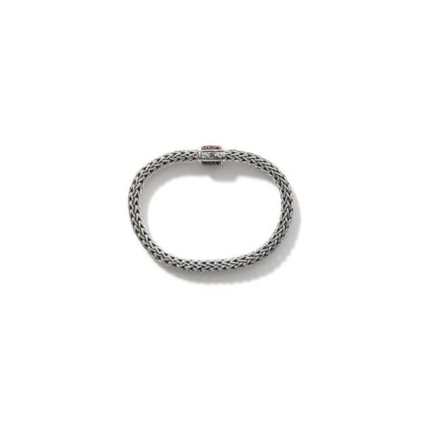 John Hardy Classic Chain Silver Bracelet with Ruby and Black Sapphire Image 2 Saxons Fine Jewelers Bend, OR