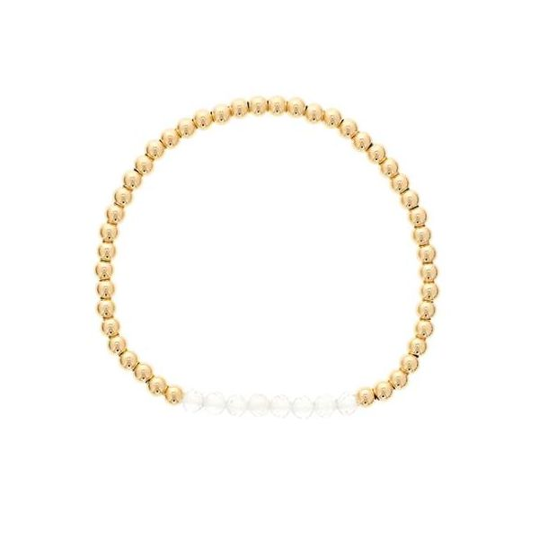 White Topaz Gold Mini Bracelet Saxons Fine Jewelers Bend, OR