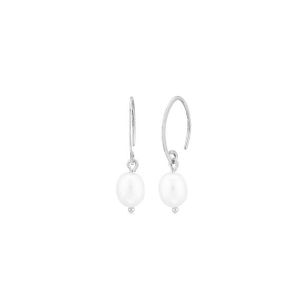 Simple Pearl Drop Earrings | Dainty Pearl Earrings | IB Jewelry Sterling Silver