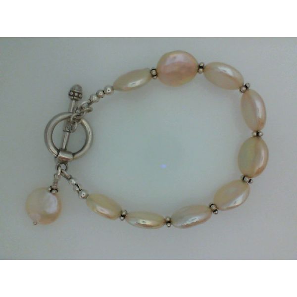 Silver Chain and Coin Pearl Bracelet Saxons Fine Jewelers Bend, OR