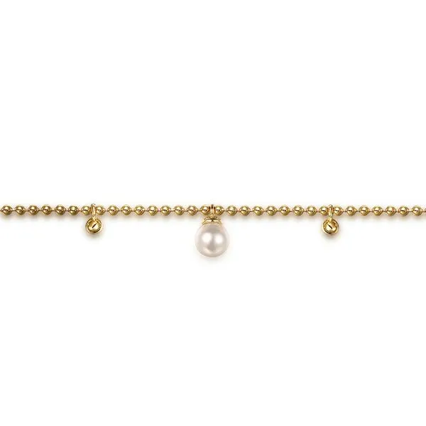 Gabriel & Co. 14Kt Yellow Gold Bujukan Pearl Droplet Bracelet Image 2 Saxons Fine Jewelers Bend, OR