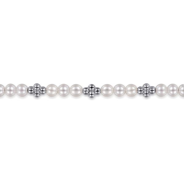 Gabriel & Co. Sterling Silver Bujukan Pearl Station Bracelet Image 2 Saxons Fine Jewelers Bend, OR
