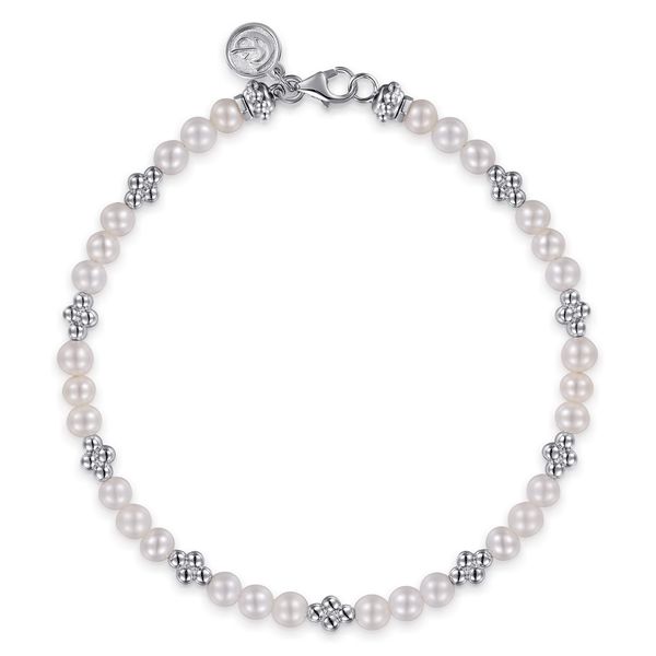 Gabriel & Co. Sterling Silver Bujukan Pearl Station Bracelet Saxons Fine Jewelers Bend, OR